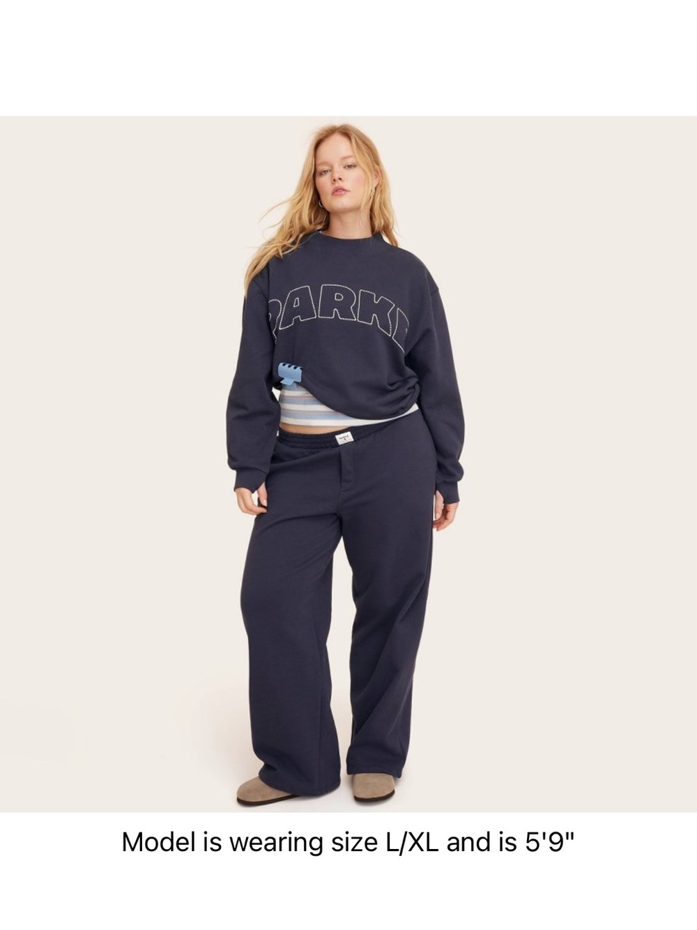 PARKE x Target Navy Wide-Leg Sweatpants SOLD OUT EVERYWHERE